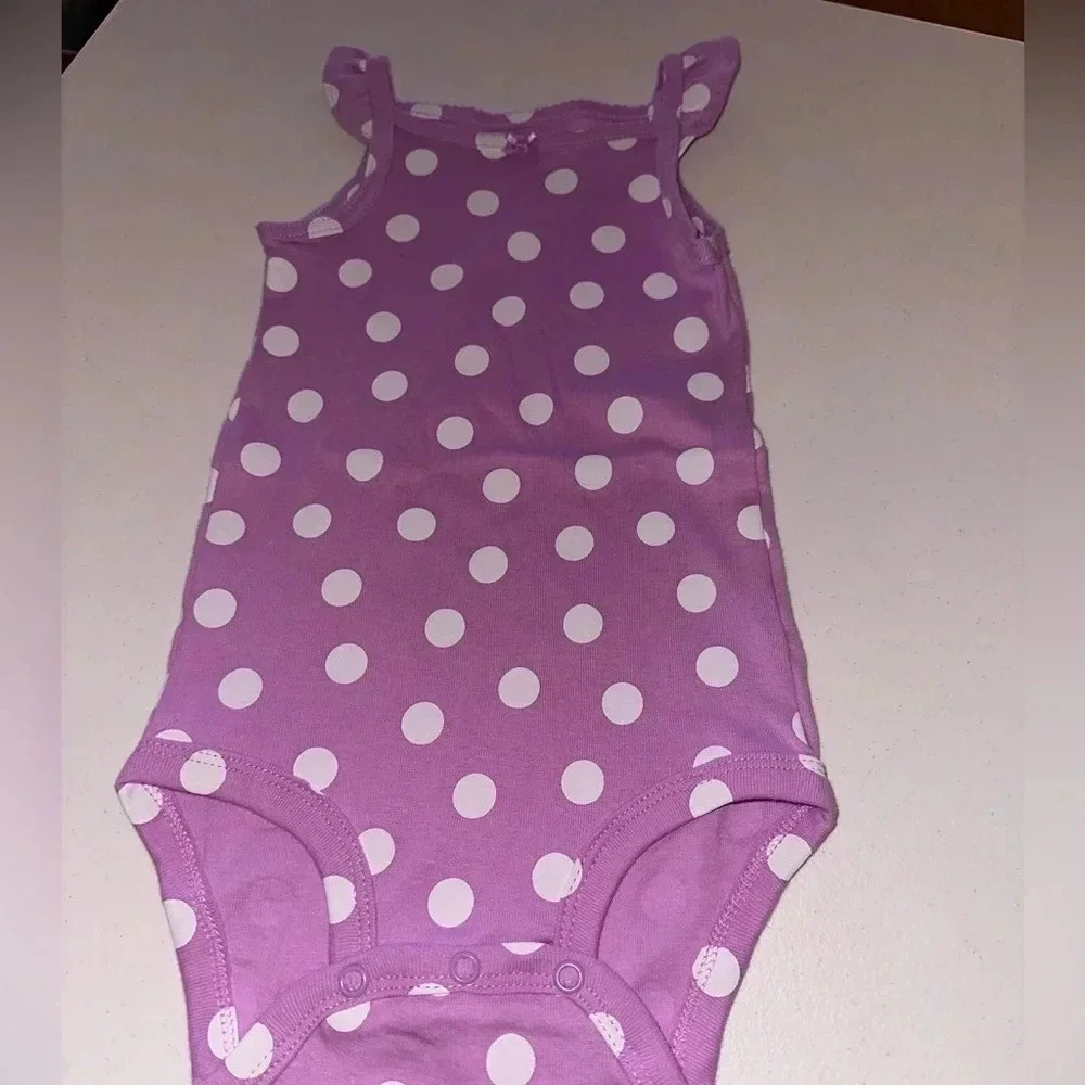 NWOT CARTER'S BABY GIRL 4 CAP SLEEVE BODYSUITS MULTIPLE PATTERNS 3M, 9M, 12M